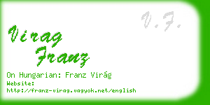 virag franz business card
